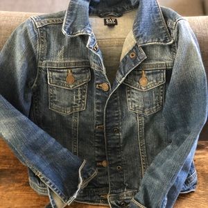 Girls Faded Wash Denim Jacket